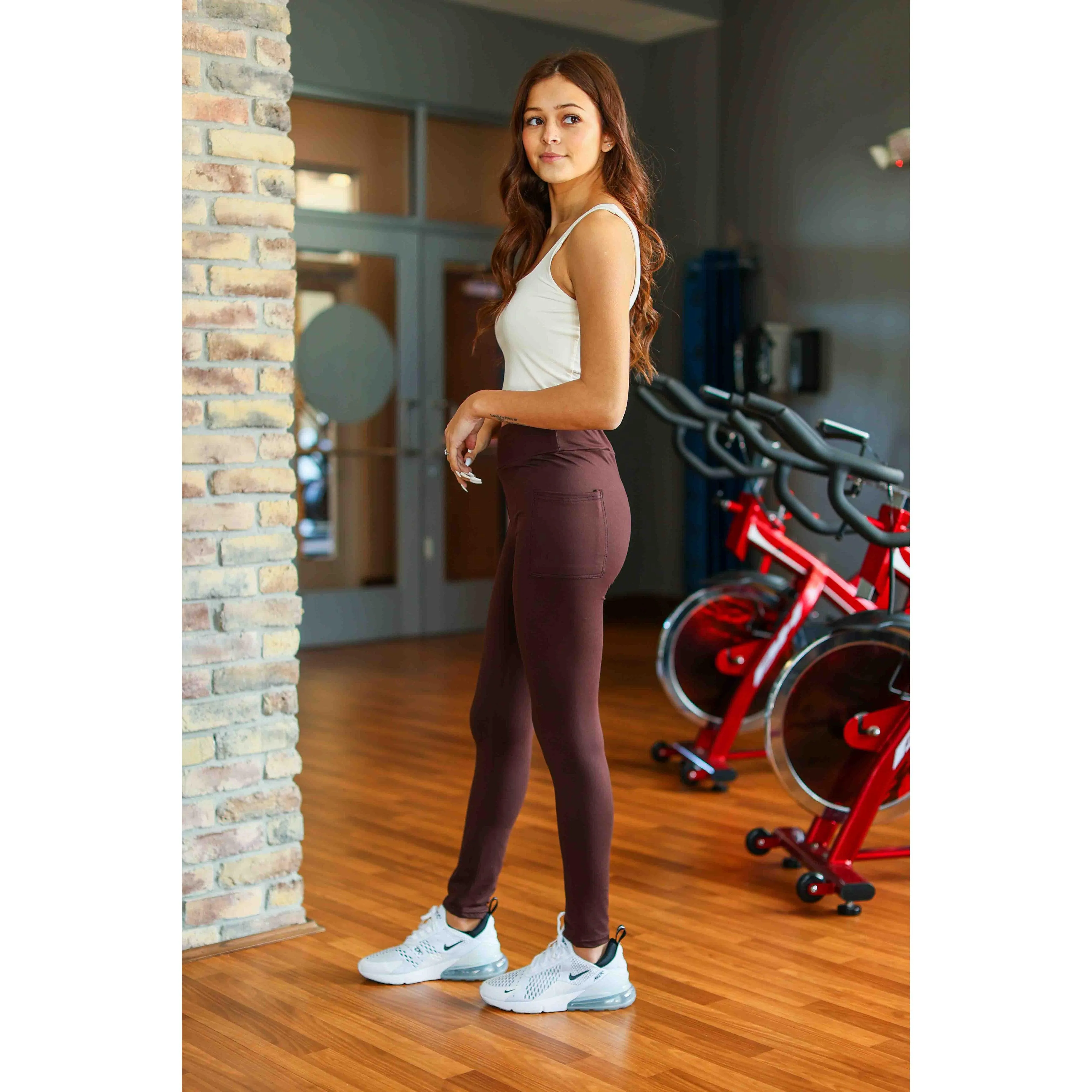 * Ready to Ship | Brown FULL LENGTH Leggings with POCKET*  - Luxe Leggings by Julia Rose®