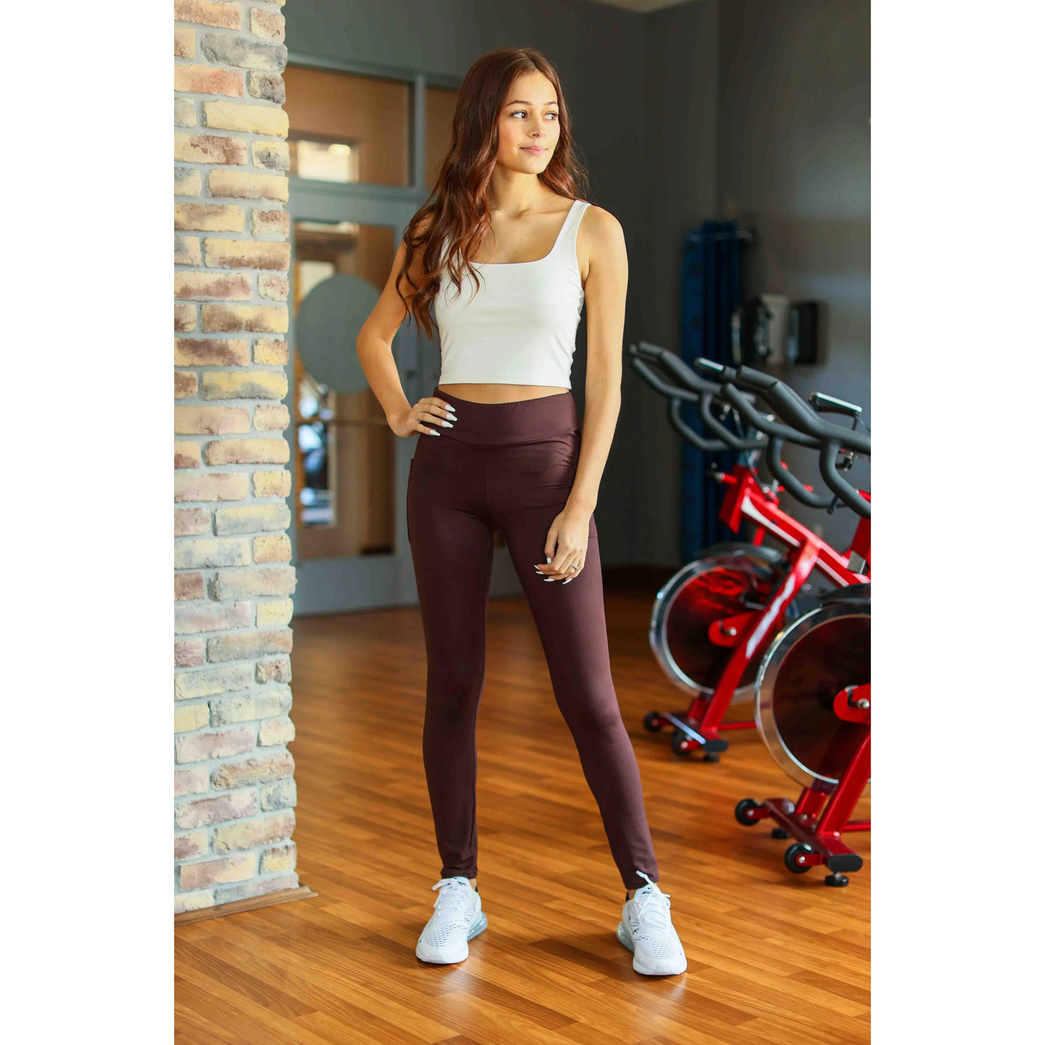 * Ready to Ship | Brown FULL LENGTH Leggings with POCKET*  - Luxe Leggings by Julia Rose®