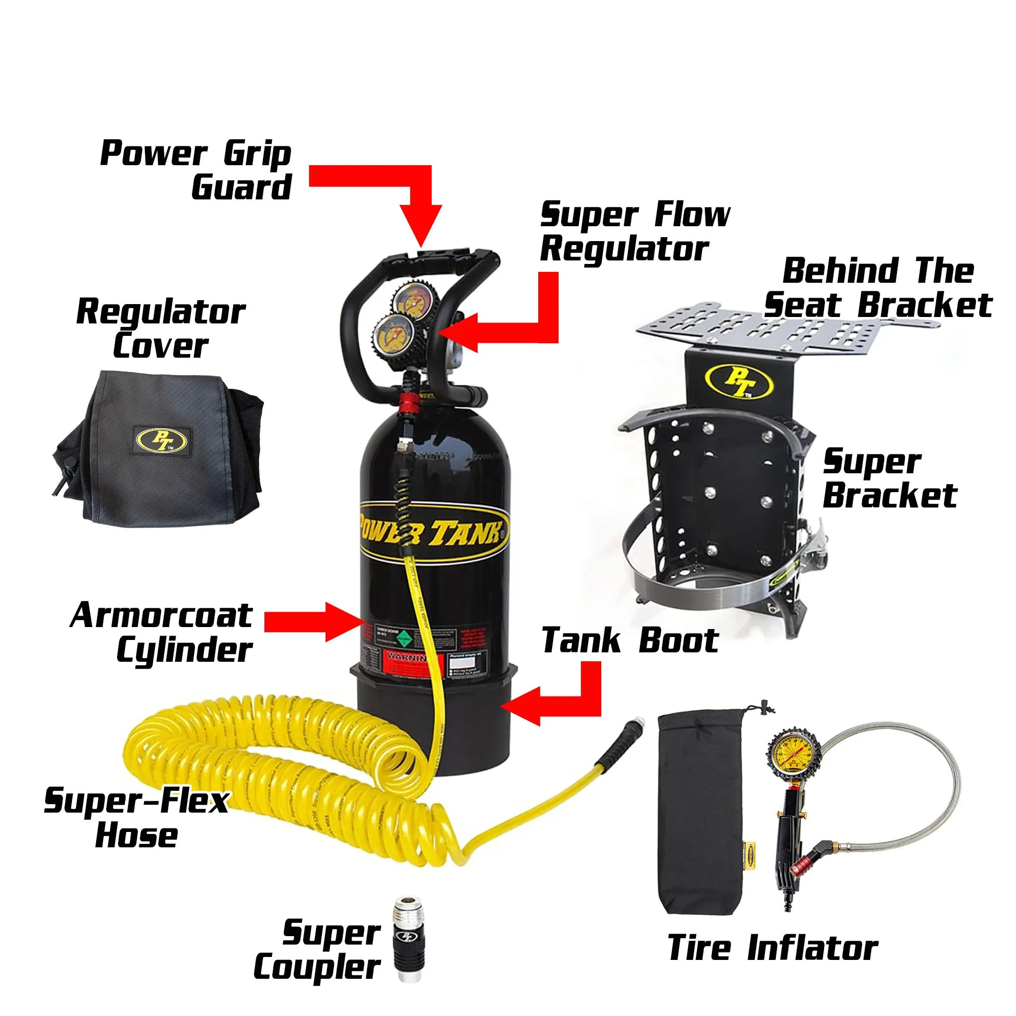 10 lb. BTS Edition Power Tank - Fits 4 Door Wranglers JKU & JLU