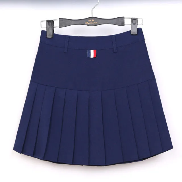 2017 high waist pleated skirts Kawaii Harajuku Skirts women girls lolita a-line sailor skirt Large Size Preppy school uniform