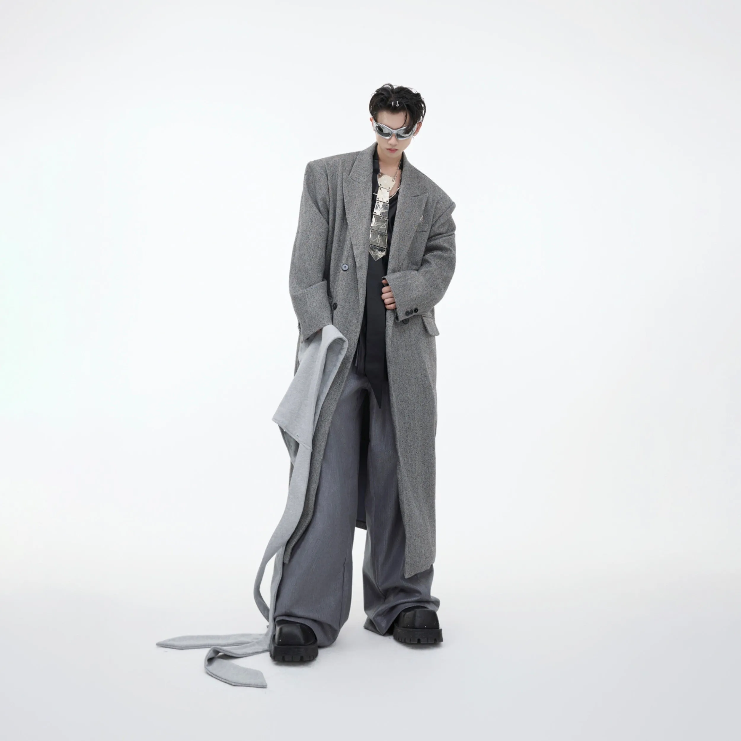 【24s Nov.】Niche Silhouette Hooded Wool Coat