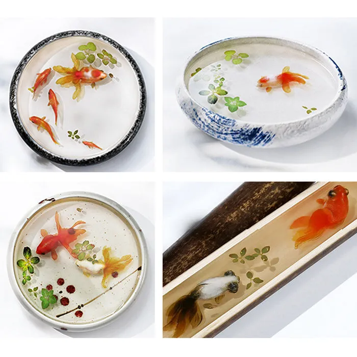 3D Koi Fish Sticker | 3 Dimensions Resin Painting | Resin Koi Pond Making | Oriental Embellishments | Resin Art Inclusions (2 Sheets)