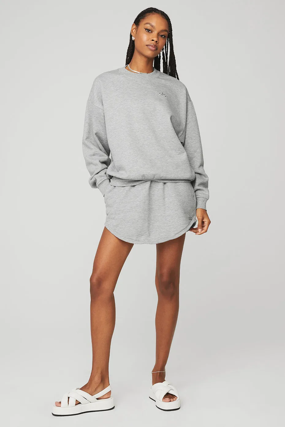 Accolade Crew Neck Pullover & High-Waist Accolade Skirt Set