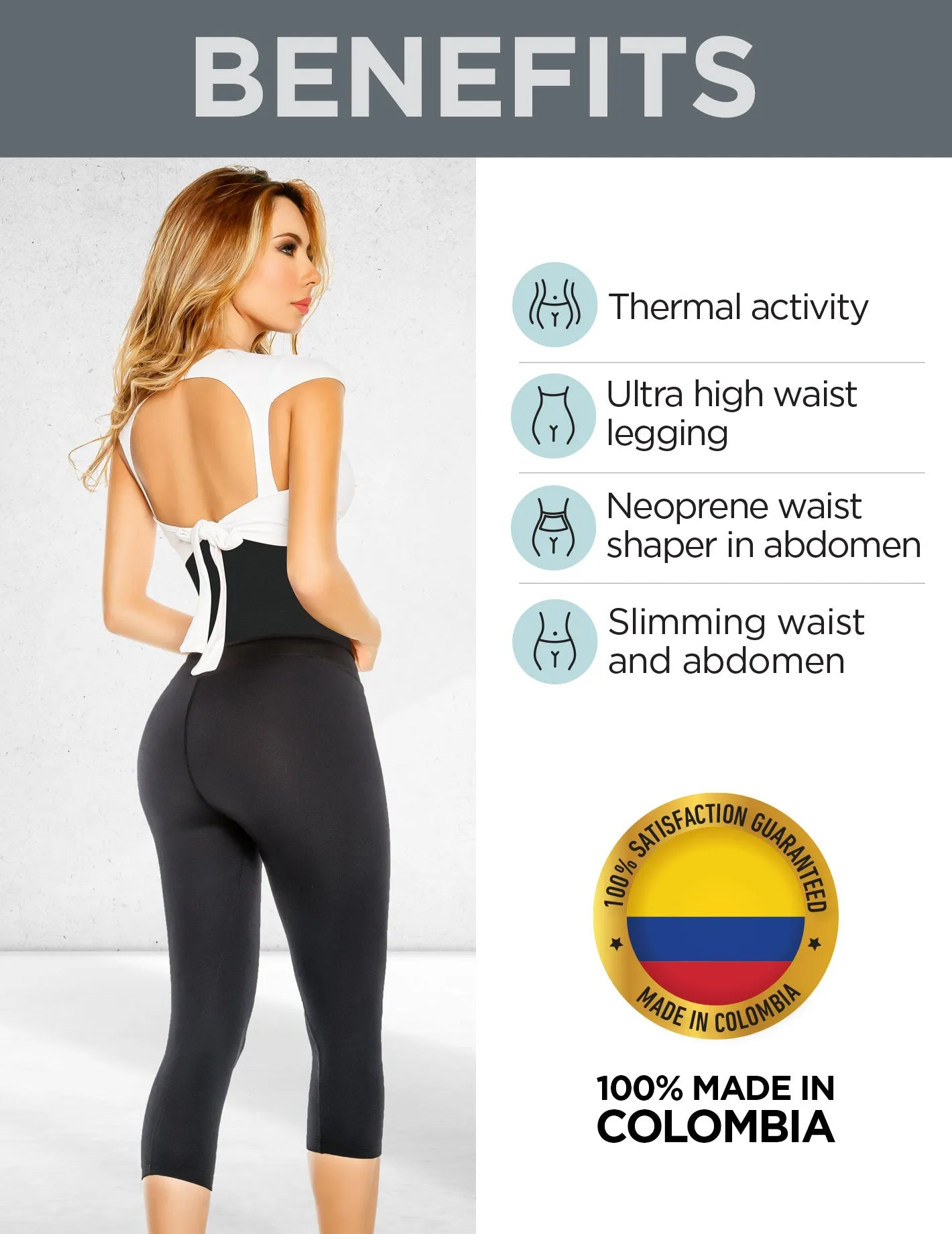 Active Sauna Pants Leggings with Waist Cincher California