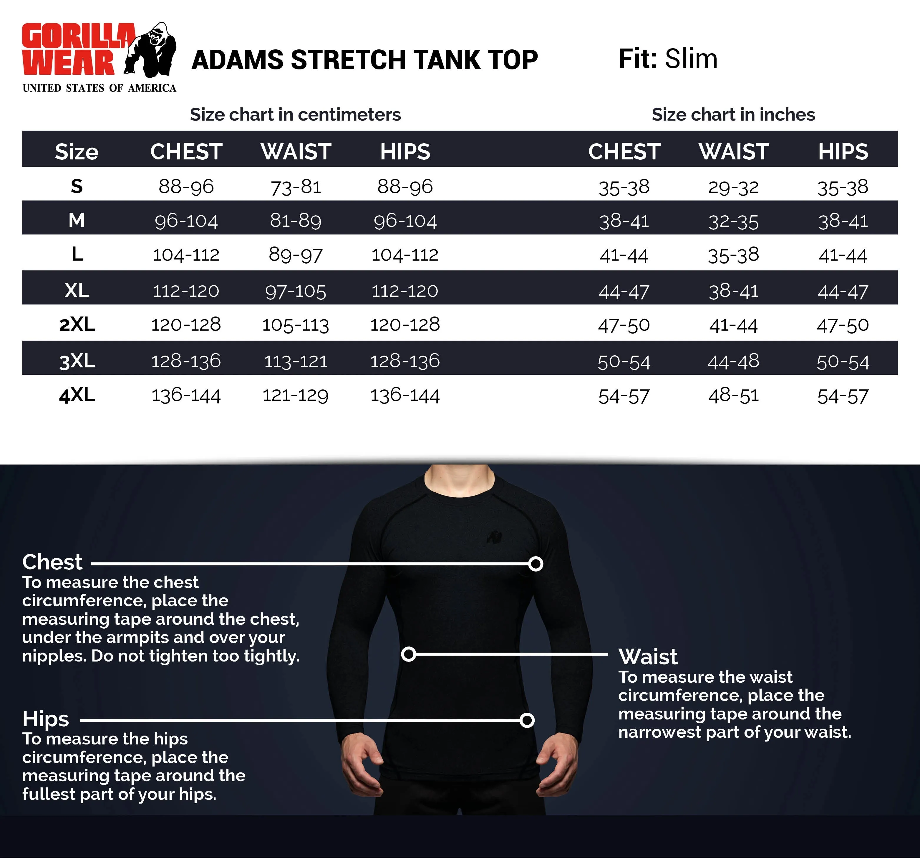 Adams stretch tank top Black