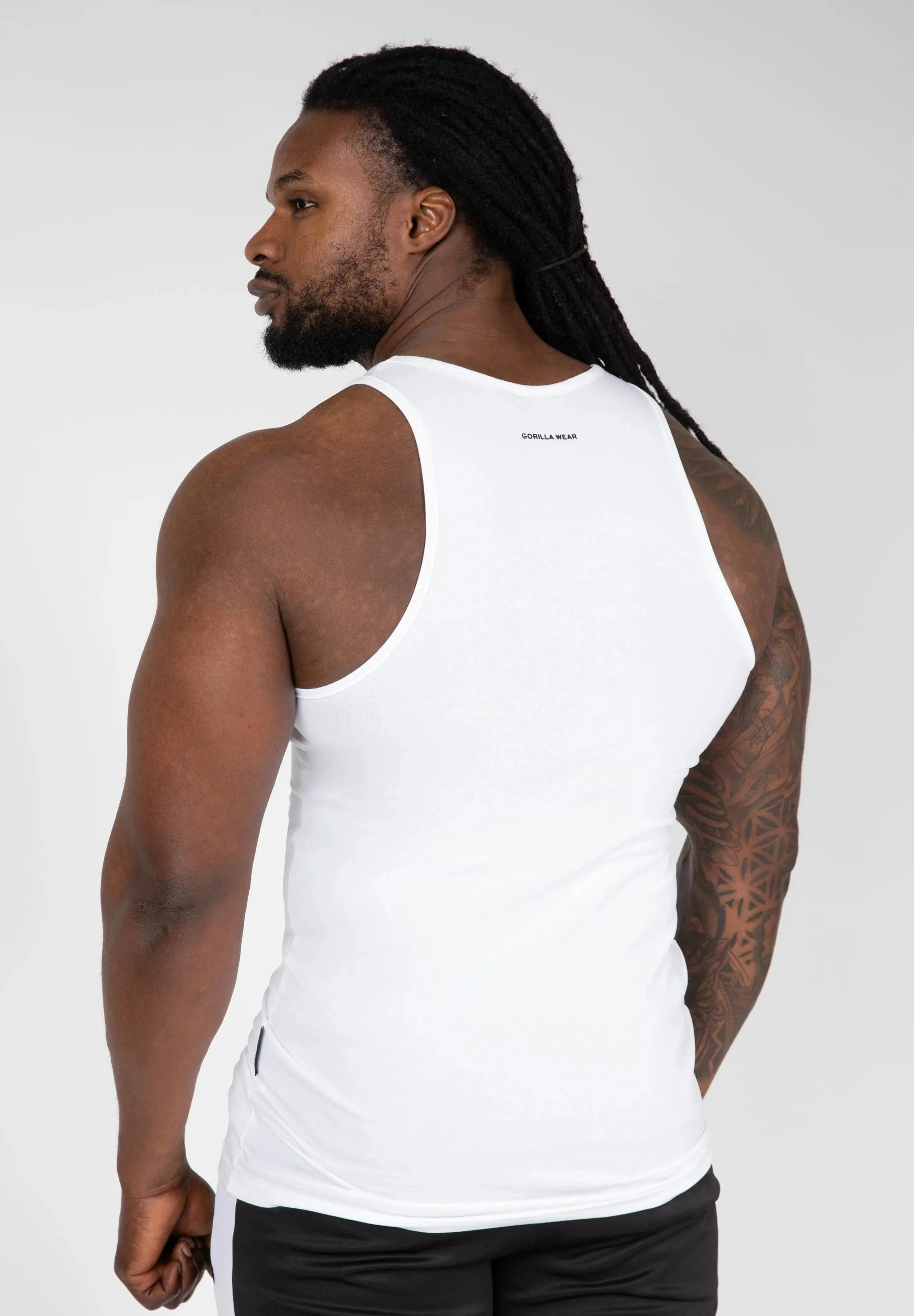 Adams stretch tank top white