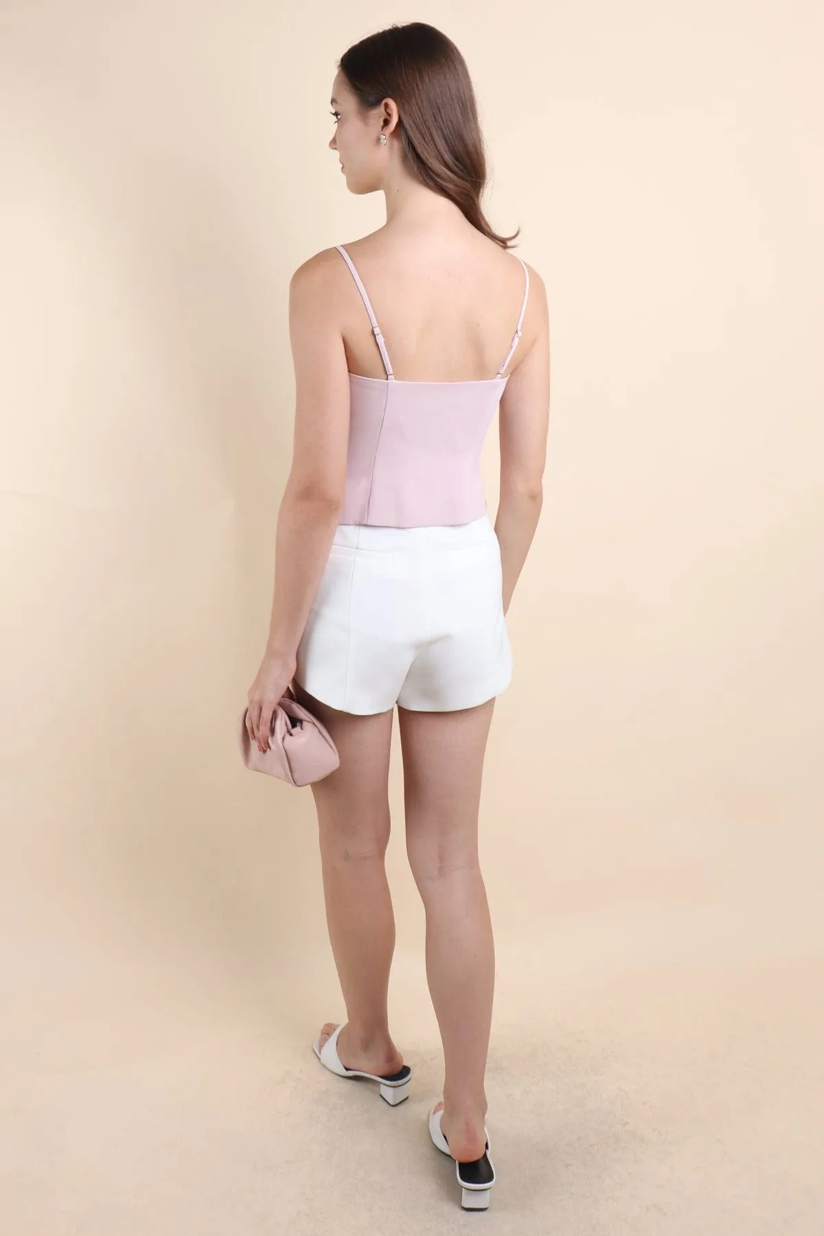 ADORA VEST SPAG TOP IN PINK