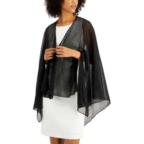 Adrianna Papell Womens Asymmetric Hem Shawl Blouse