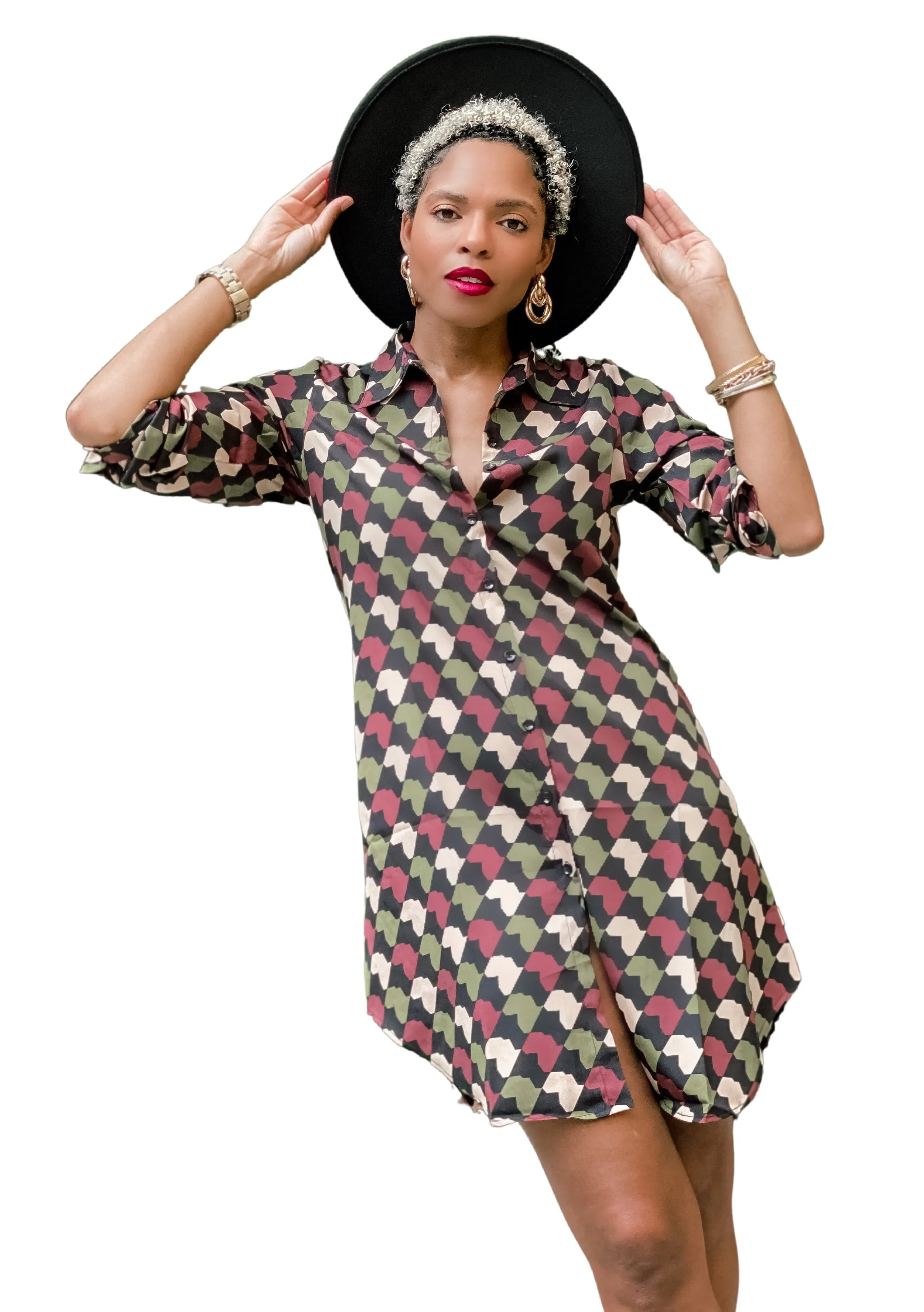 Africa Camo Dreams Shirt Dress