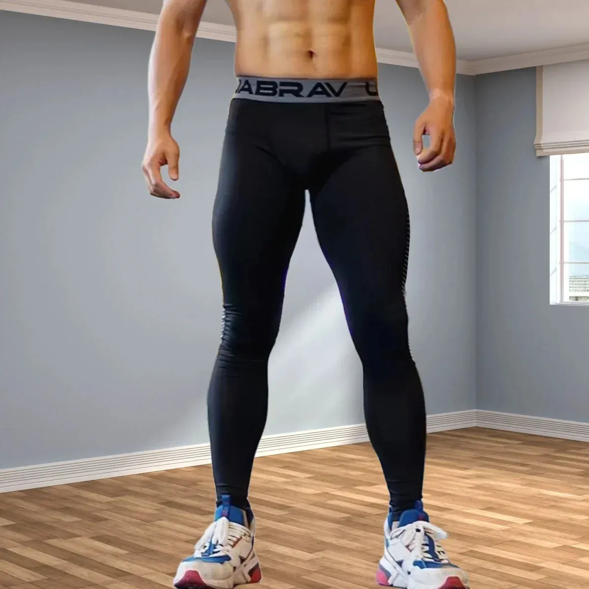 Aidase Mens Compression Pants Quick Dry Running Tights Man Legging Gym Training Jogging Pants Fitness Tight Trousers