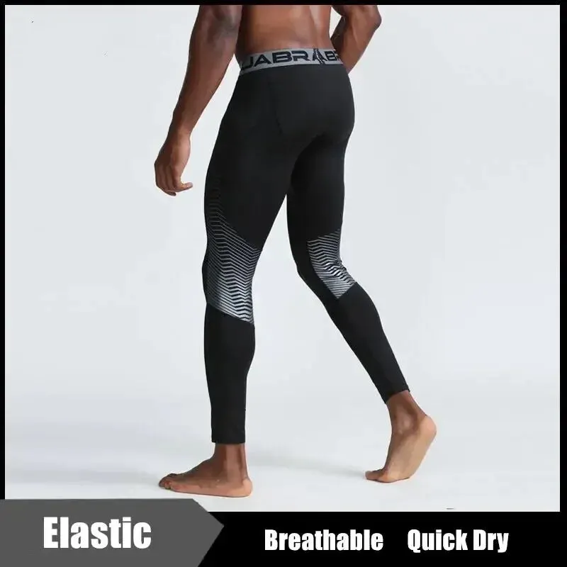 Aidase Mens Compression Pants Quick Dry Running Tights Man Legging Gym Training Jogging Pants Fitness Tight Trousers