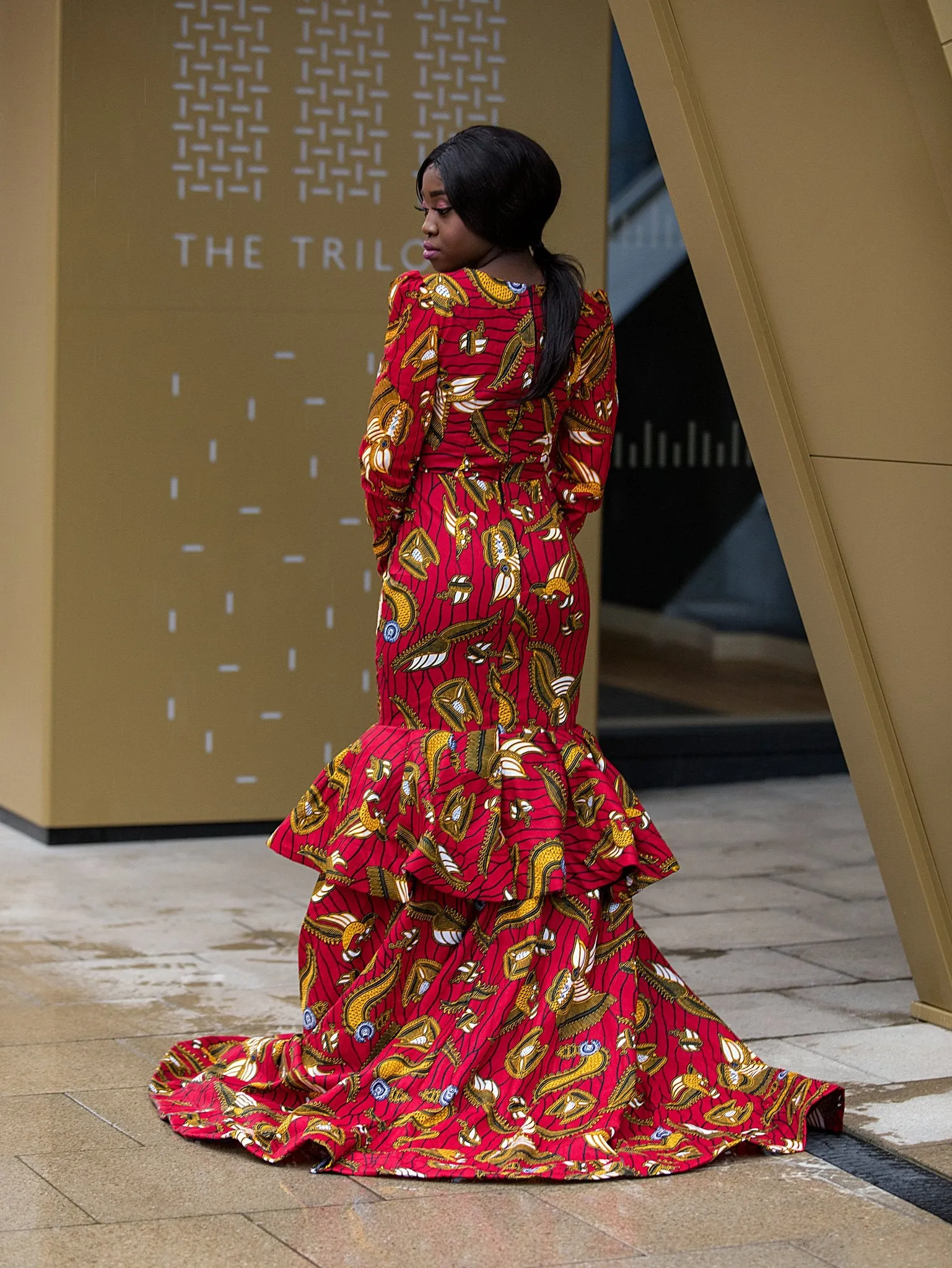 Amelia Ankara Maxi Dress | Red African Print