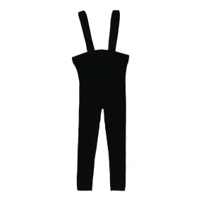 Analogie By Lil Legs Knit Suspender Leggings Black