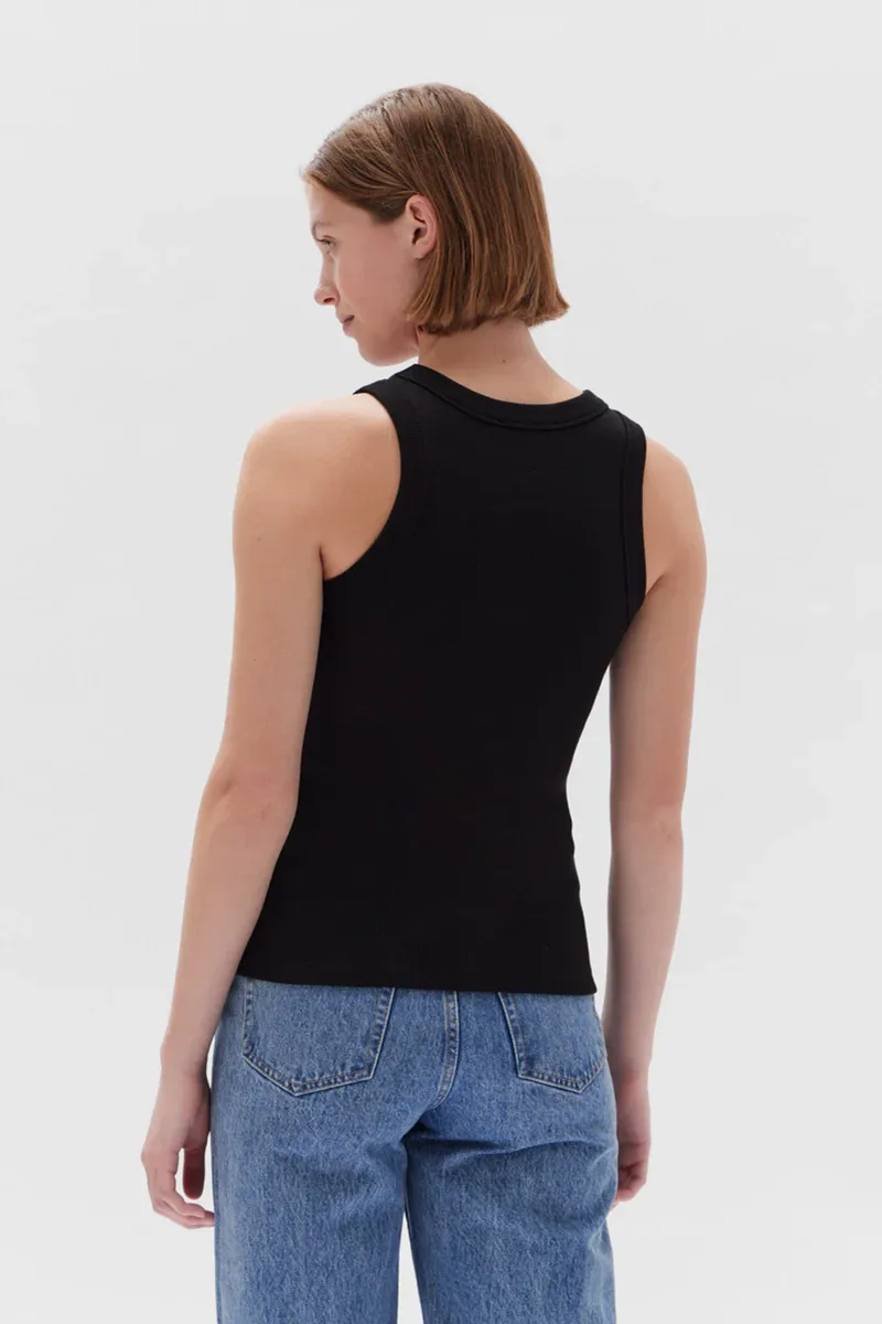 Assembly Label - Miana Organic Rib Tank - Black