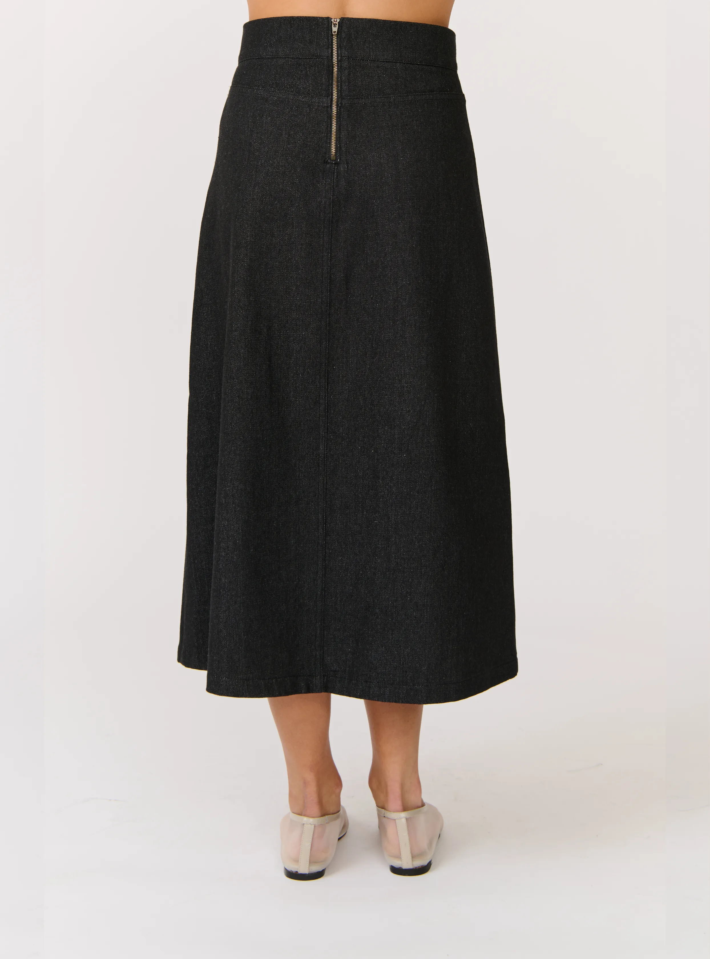 ASTRID SKIRT - Black Denim