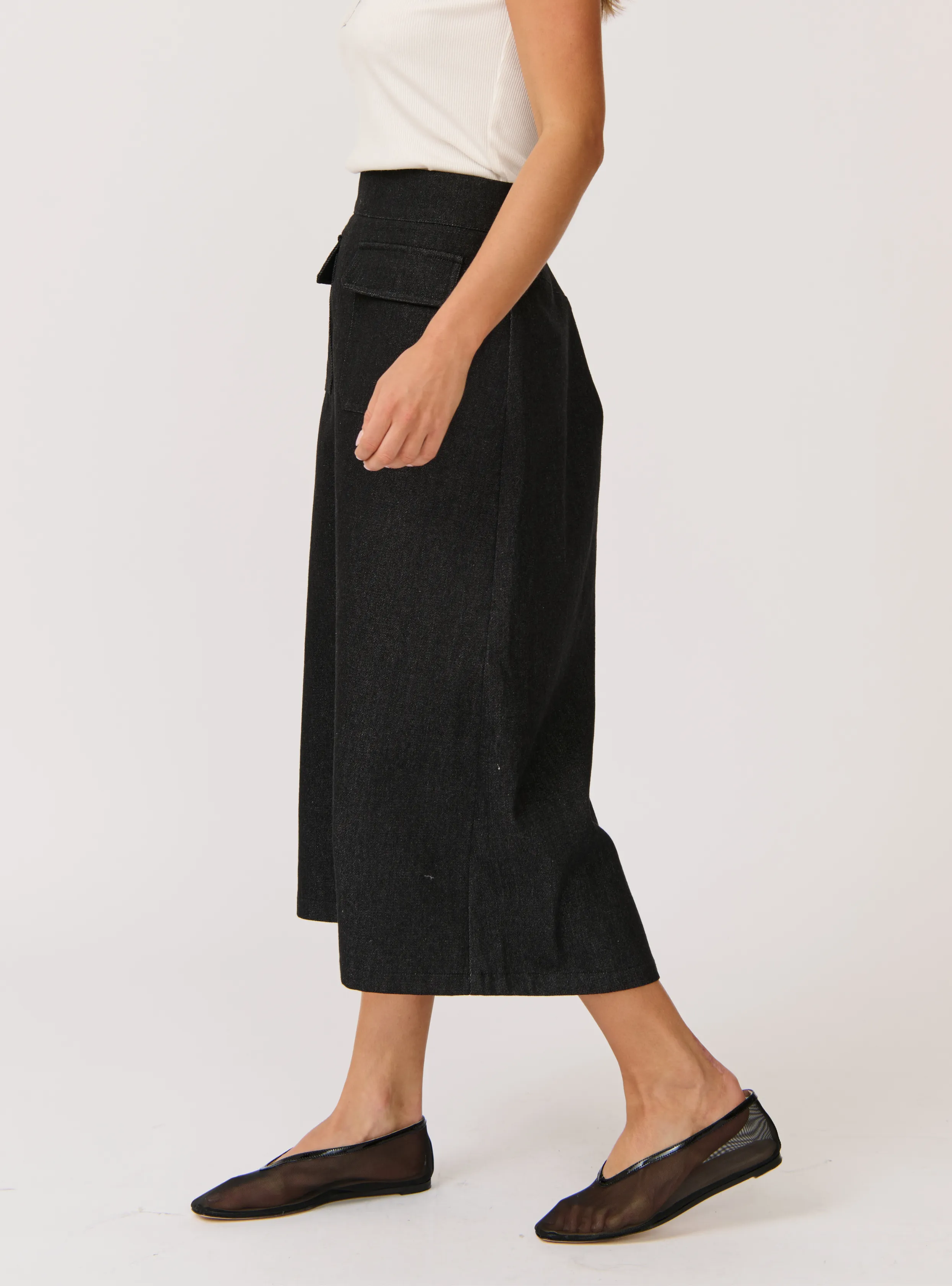 ASTRID SKIRT - Black Denim