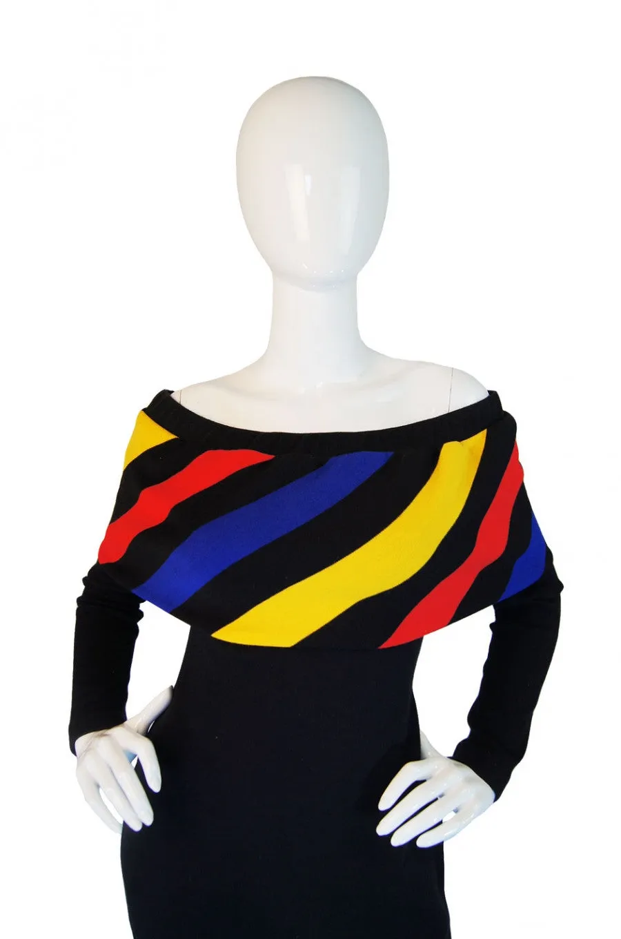 A/W 1989 Striped Off Shoulder Patrick Kelly