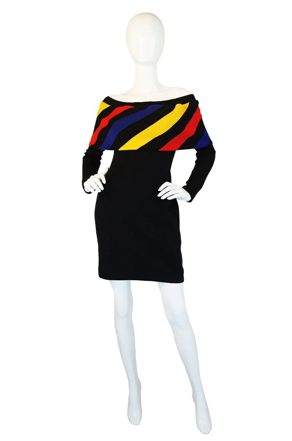 A/W 1989 Striped Off Shoulder Patrick Kelly