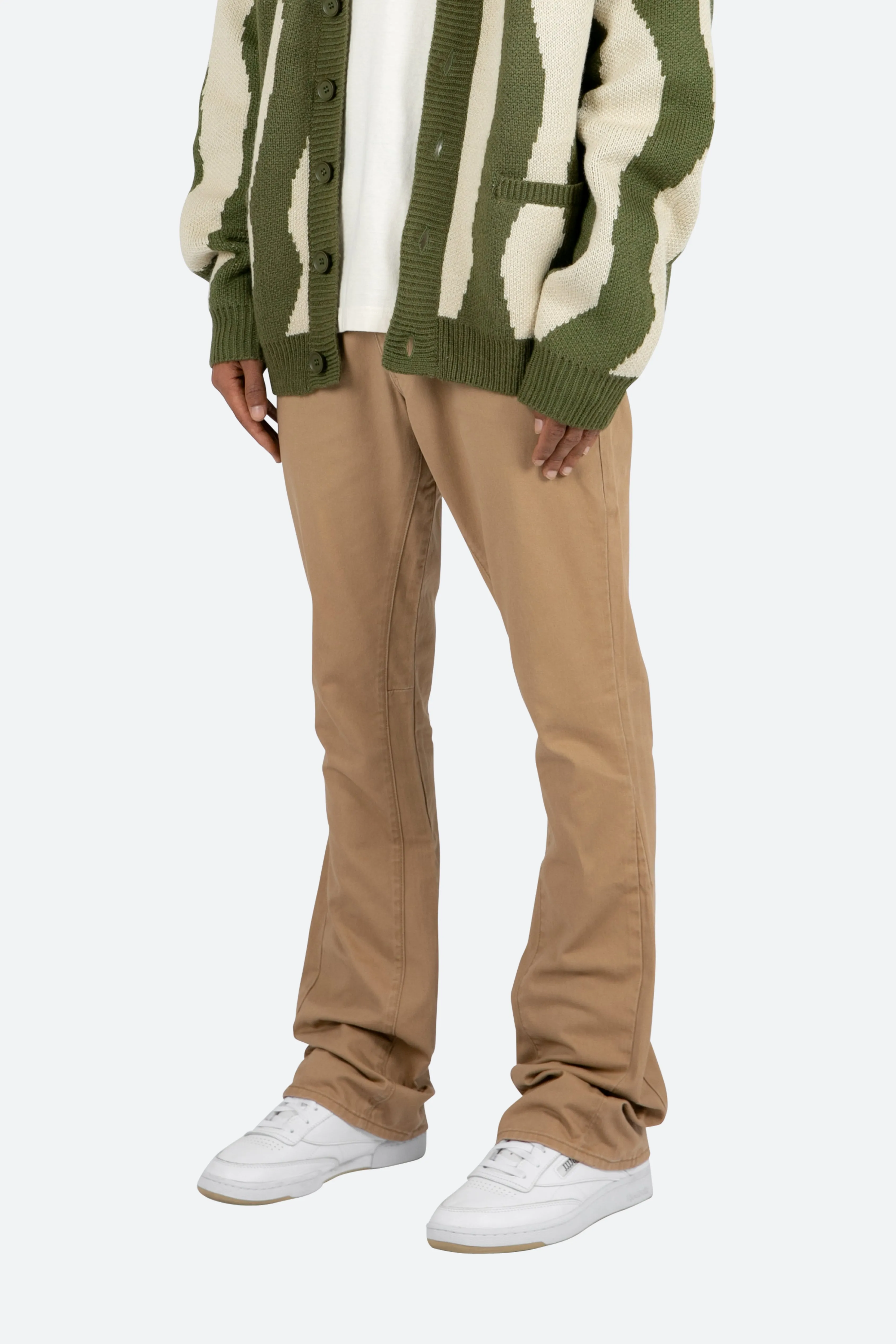 B472 Twill Flare Pants - Khaki