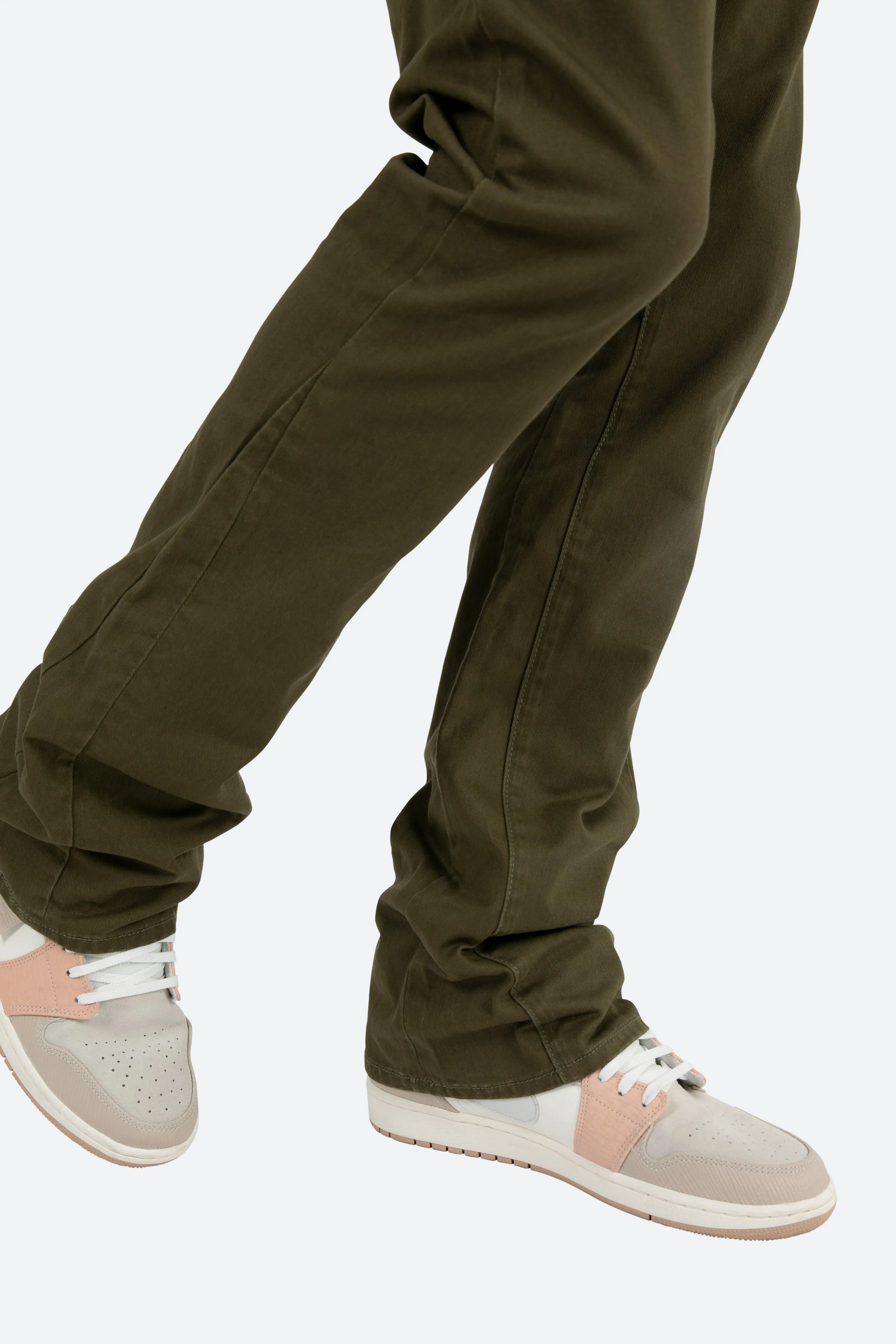 B472 Twill Flare Pants - Olive