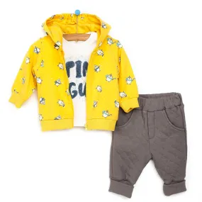 Bebetto Sweatshirt-Vest-Bottom - Yellow