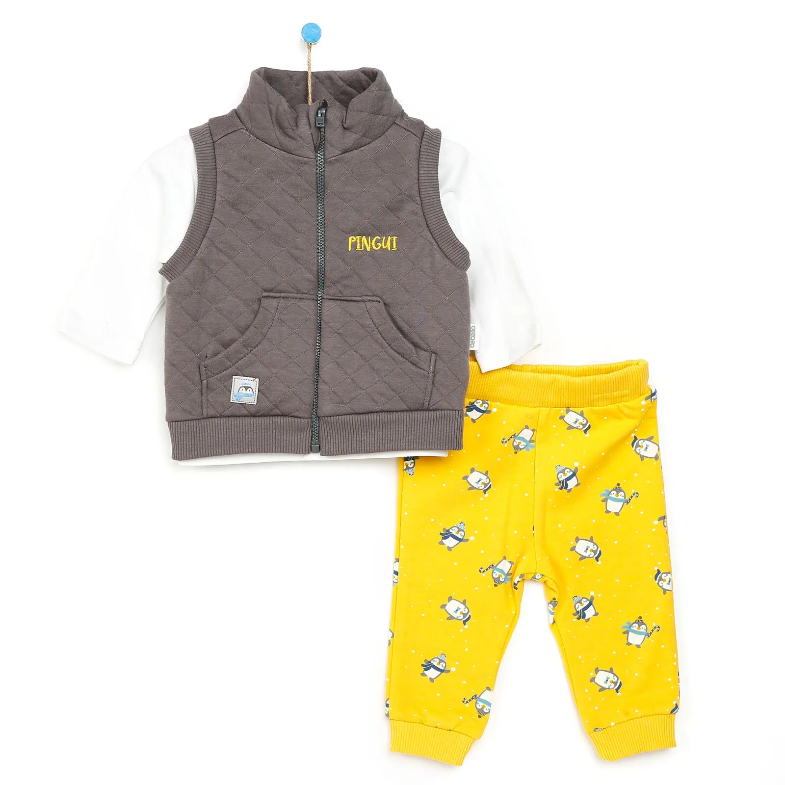 Bebetto Sweatshirt-Vest-Bottom - Yellow