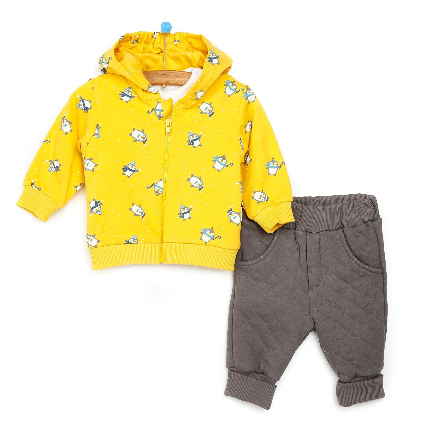 Bebetto Sweatshirt-Vest-Bottom - Yellow