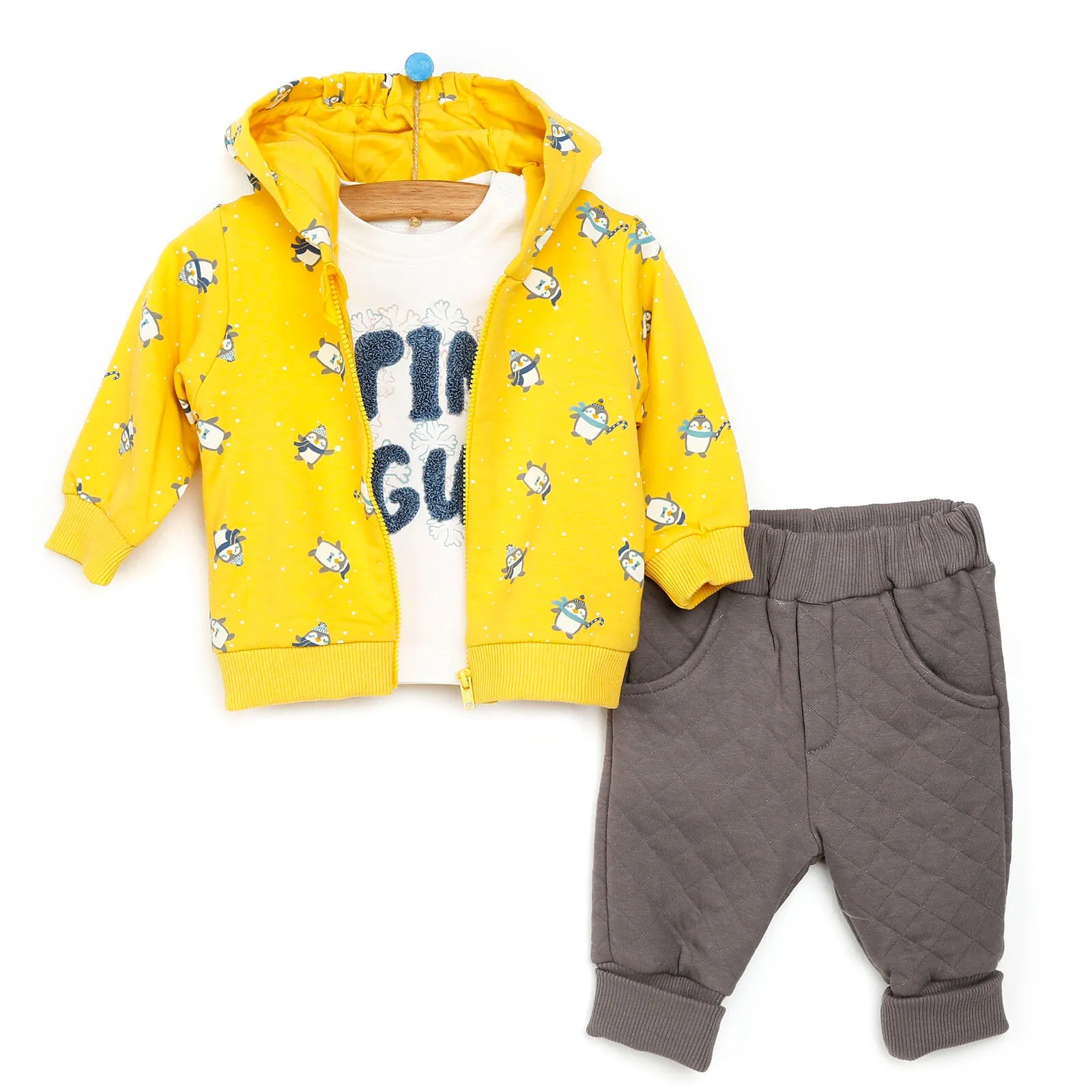 Bebetto Sweatshirt-Vest-Bottom - Yellow