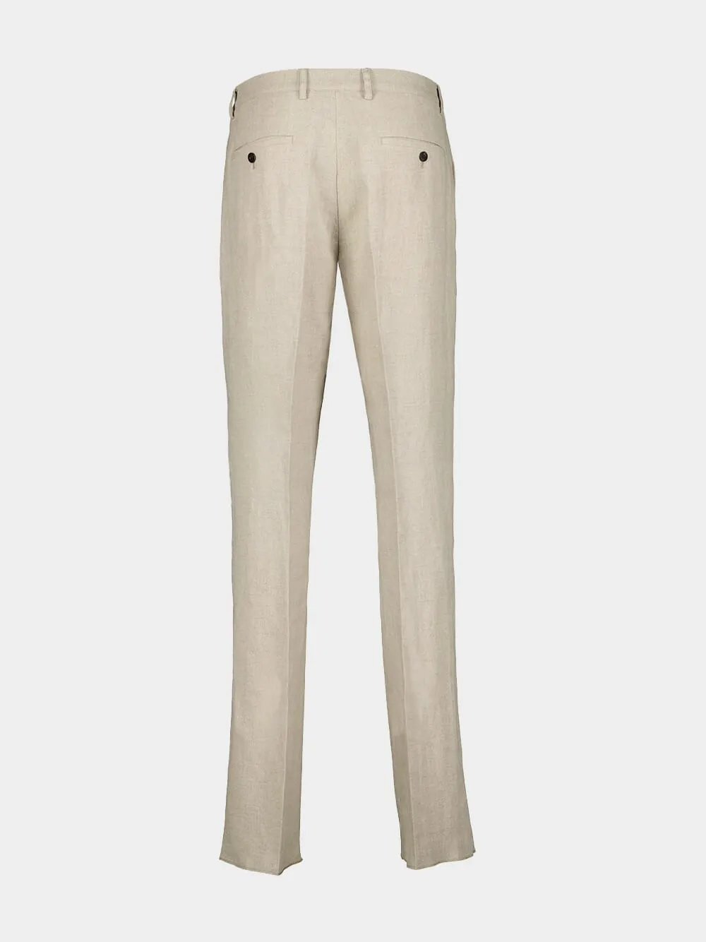 Beige Linen Trousers