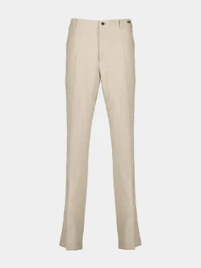 Beige Linen Trousers