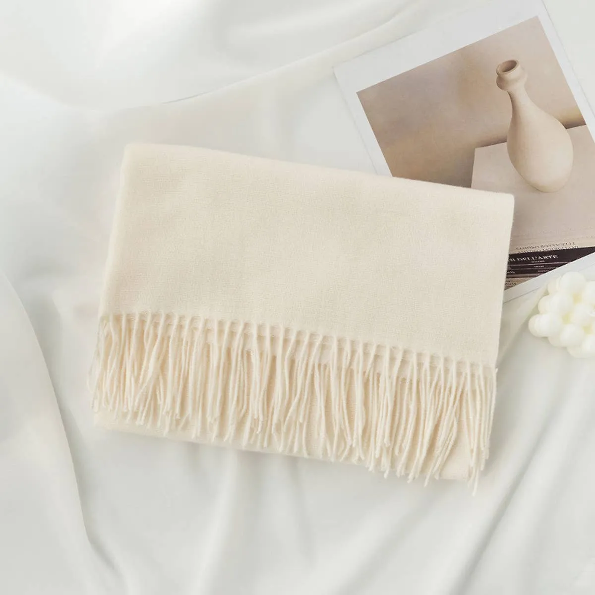 Beige Long Scarf