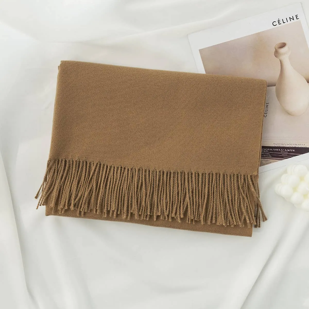 Beige Long Scarf