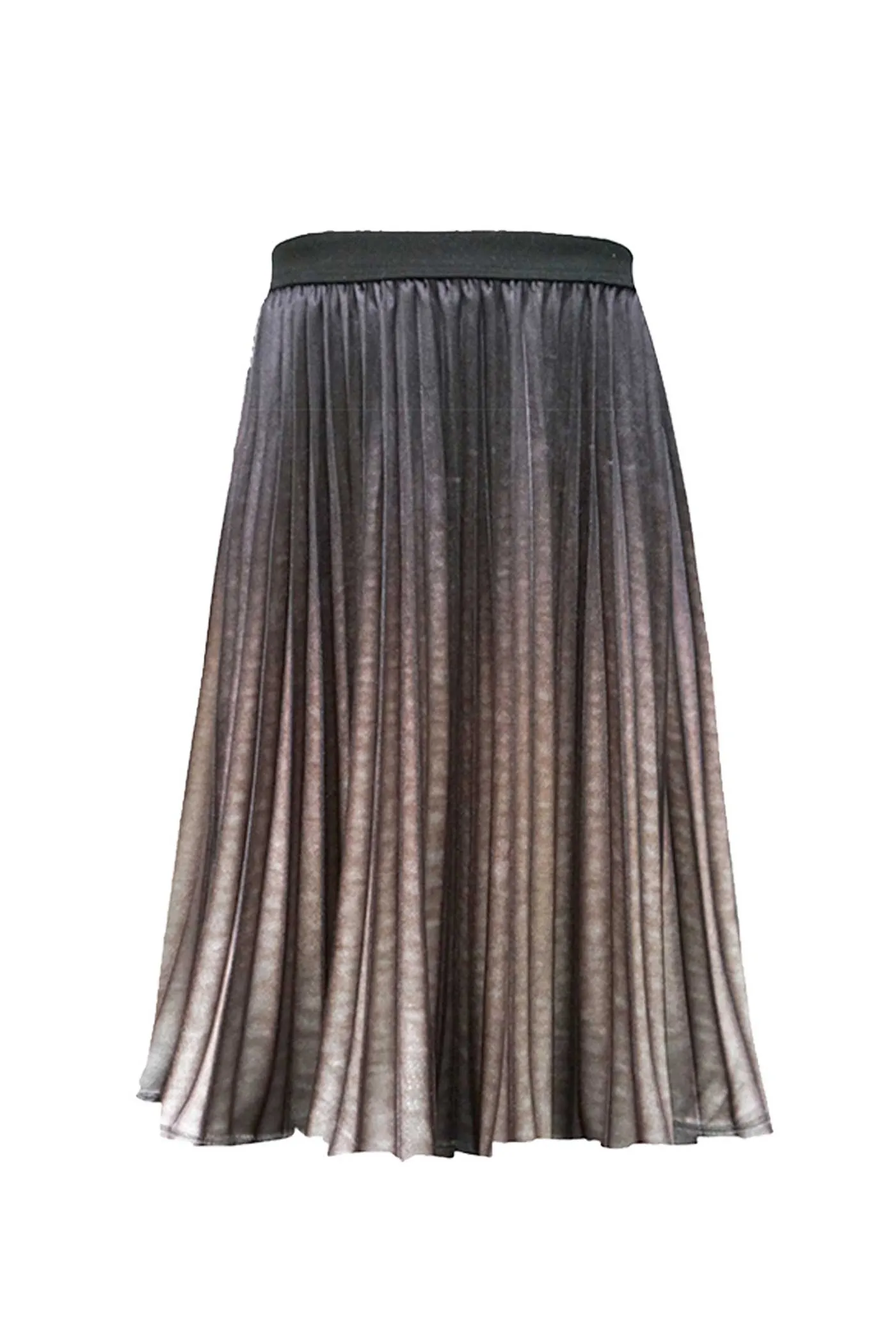 Big Girls Ombre Pleated Midi Velvet Skirt