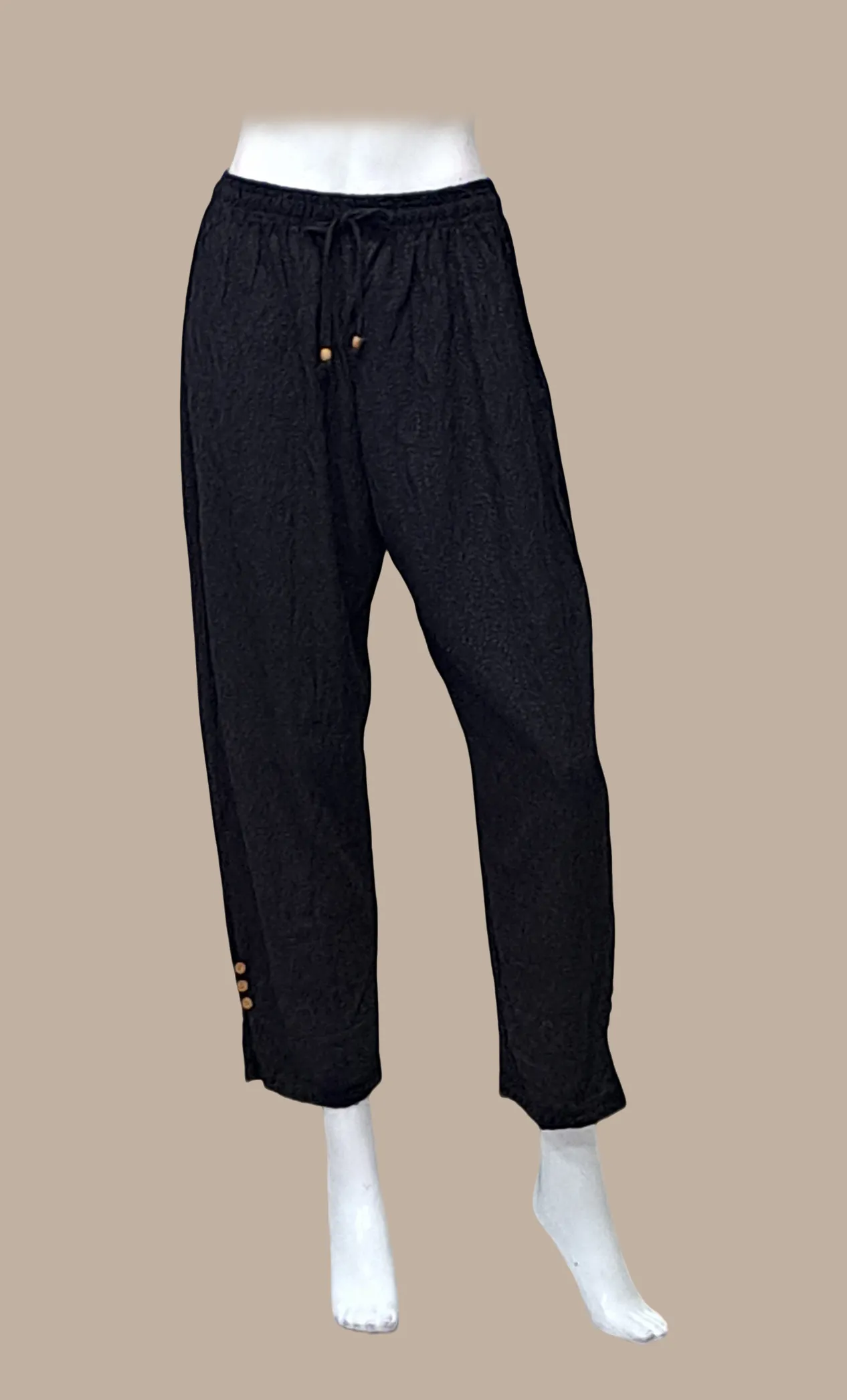 Black Cotton Pants