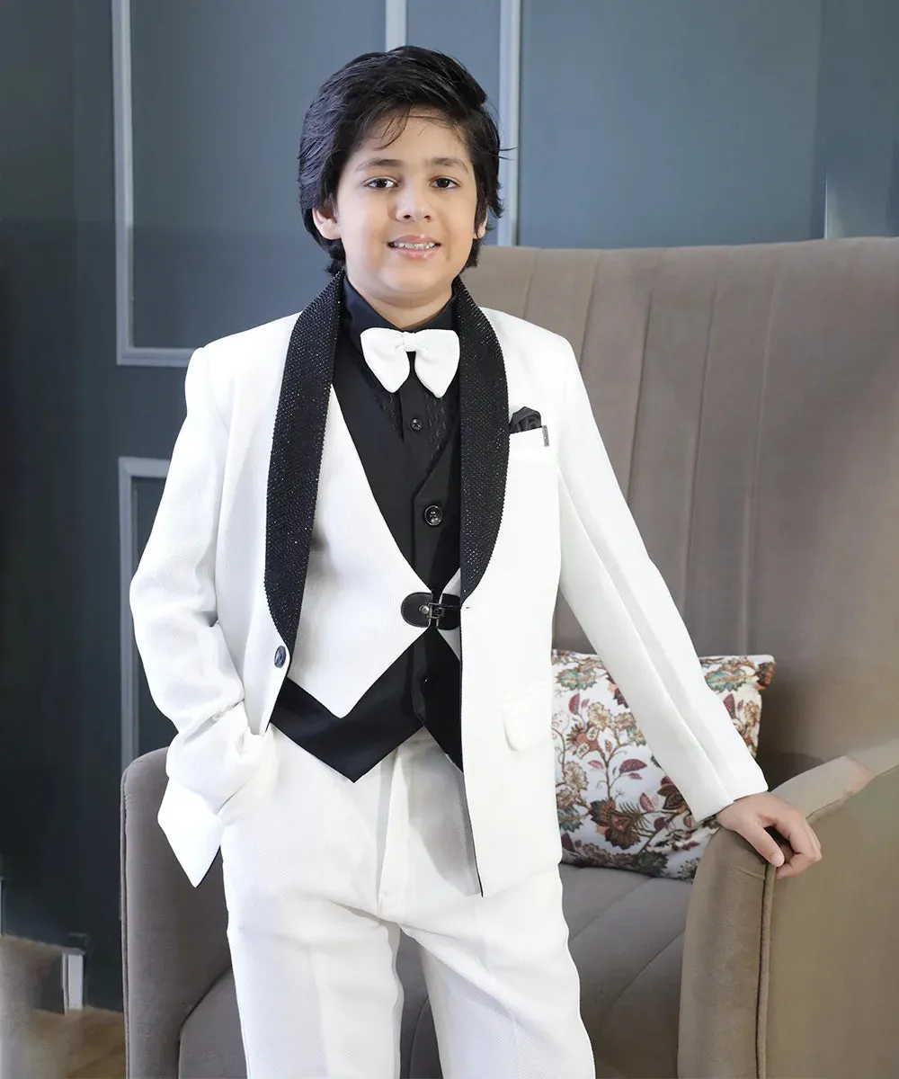 Boys' Wedding Suit in Classic White Coat Style