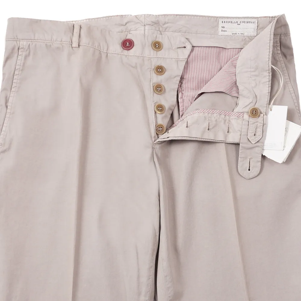 Brunello Cucinelli Button-Fly Cotton Pants