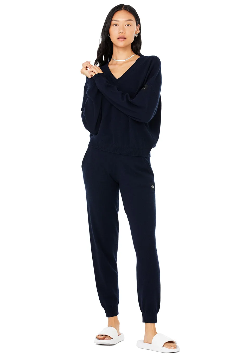 Cashmere Jet Set V-Neck Pullover & Cashmere Jet Set Pant Set