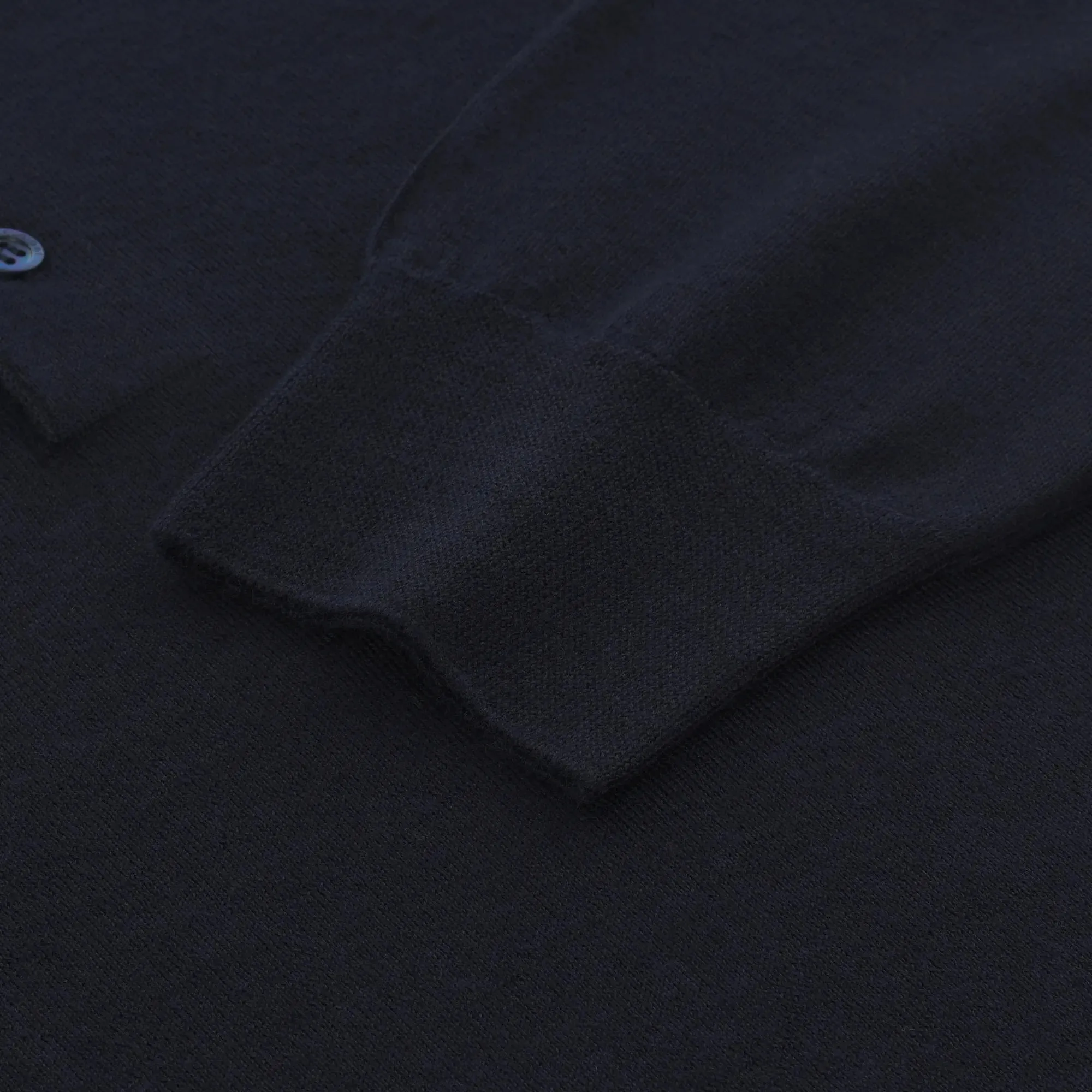 Cashmere Sweater Polo Shirt in Dark Blue