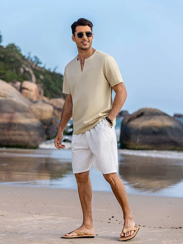 Casual Linen Style Henley Shirt (US Only)