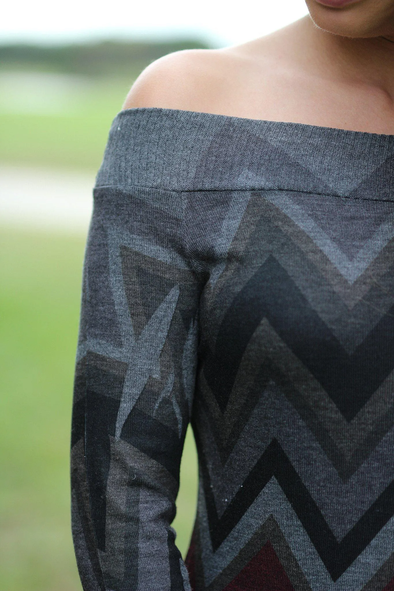 Charcoal Chevron Tunic