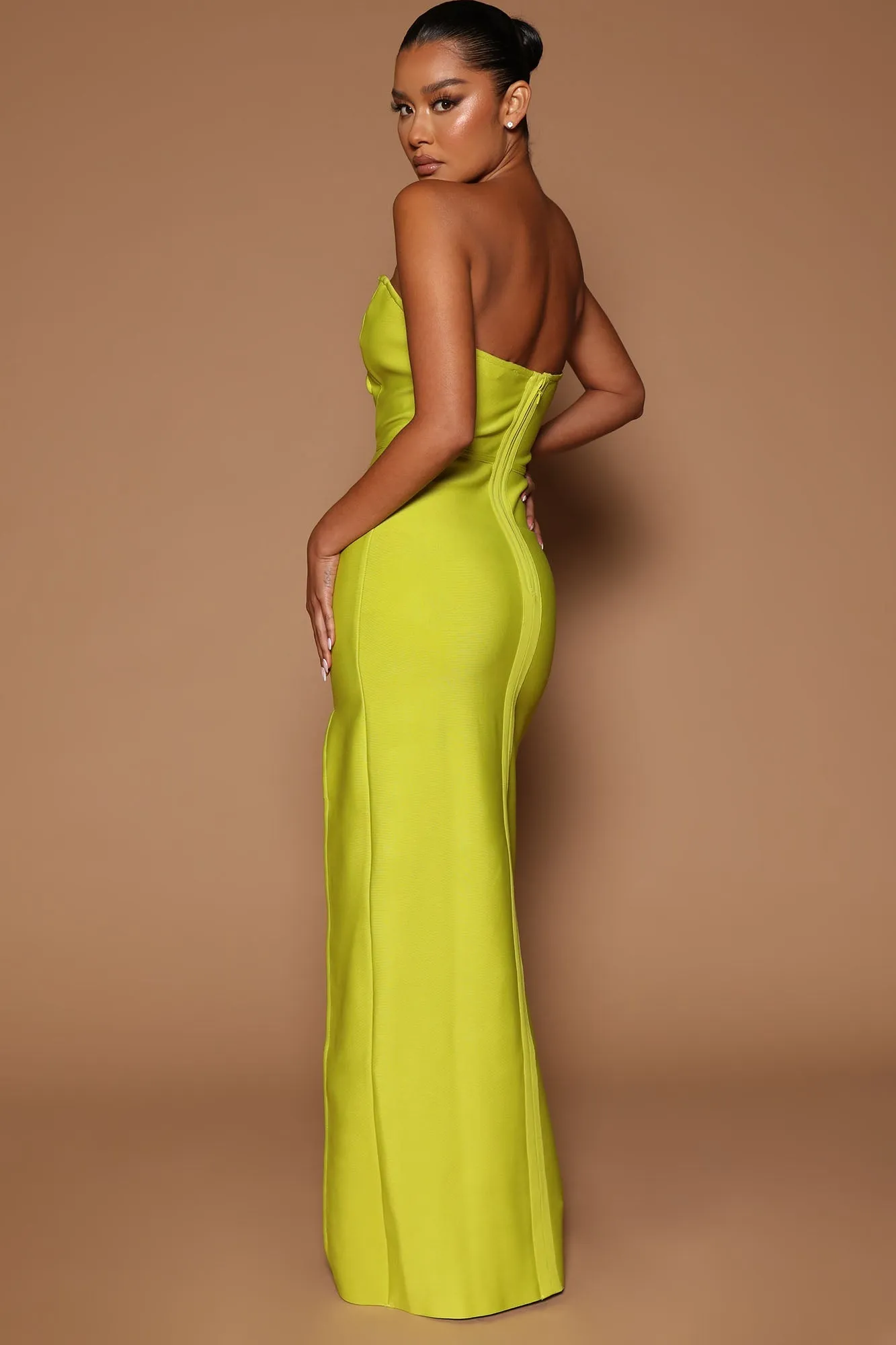 Clarina Bandage Maxi Dress - Chartreuse