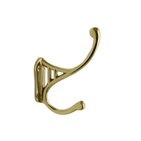 Classic Coat Hook in Unlacquered Brass