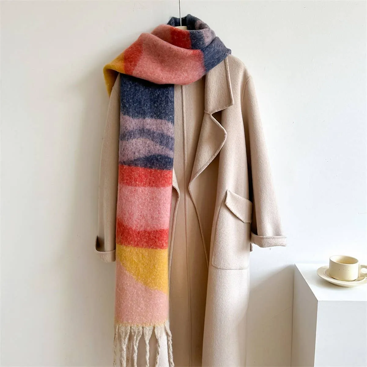 Contrast Scarf - Orange