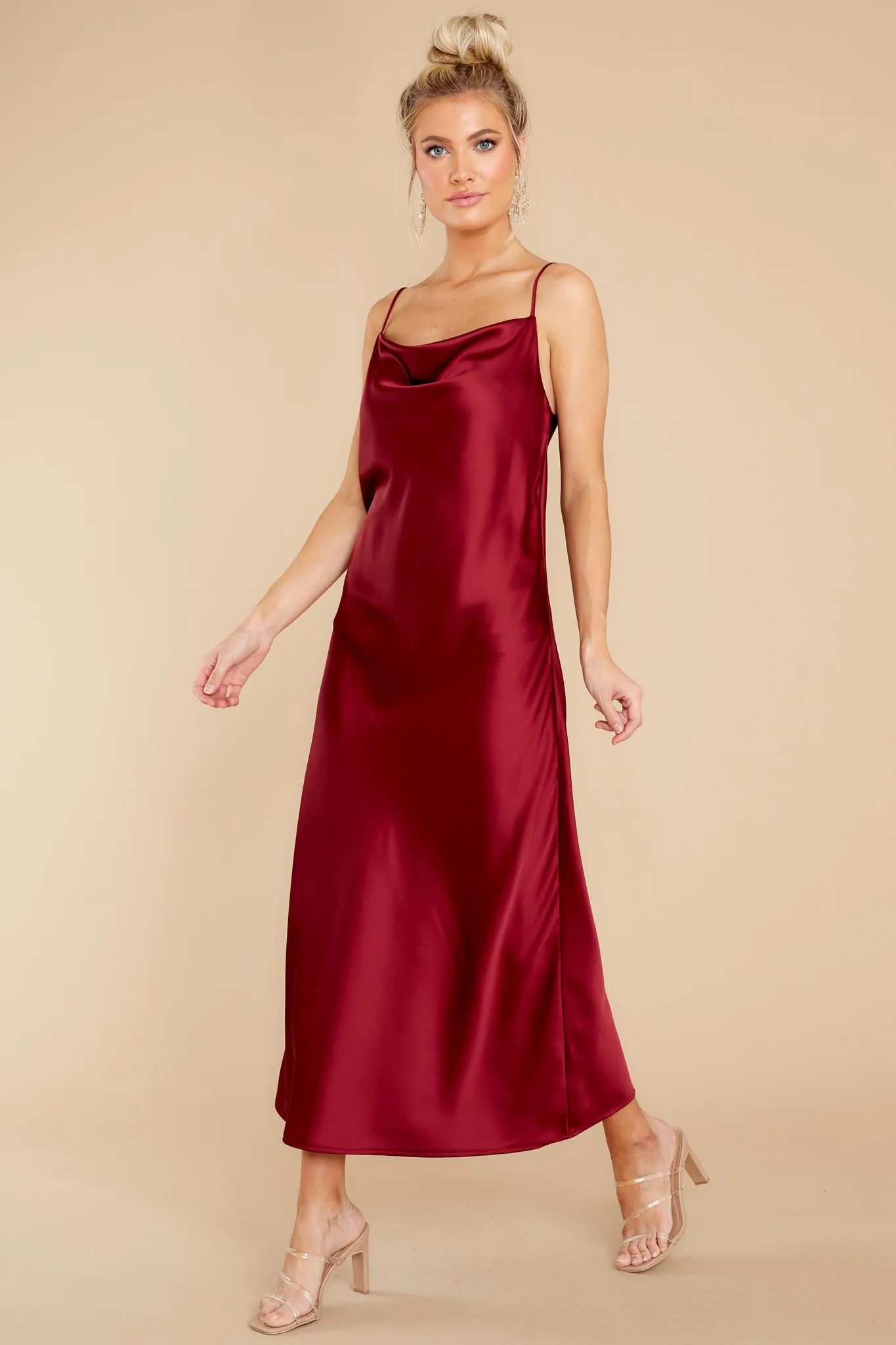 Dash Away All Burgundy Maxi Dress