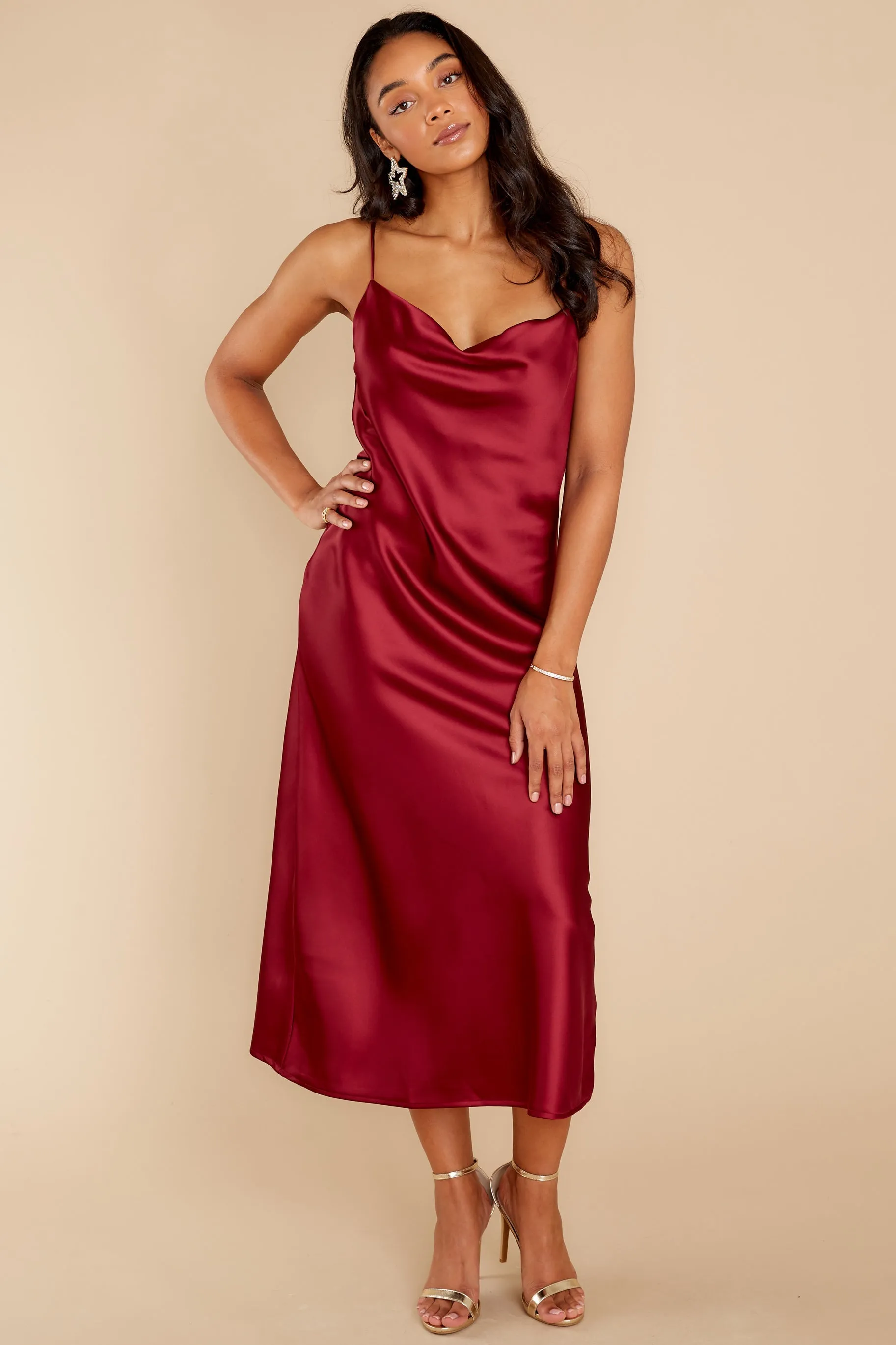 Dash Away All Burgundy Maxi Dress