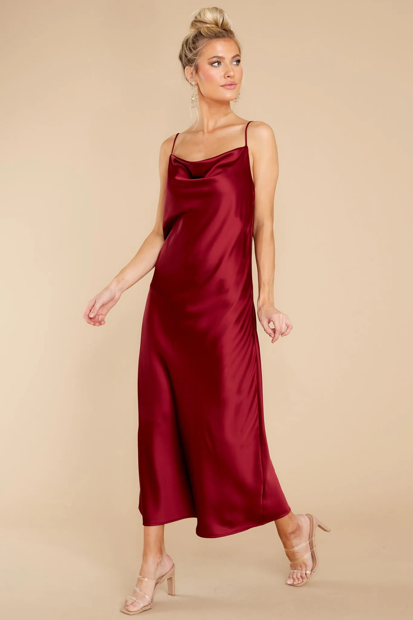 Dash Away All Burgundy Maxi Dress