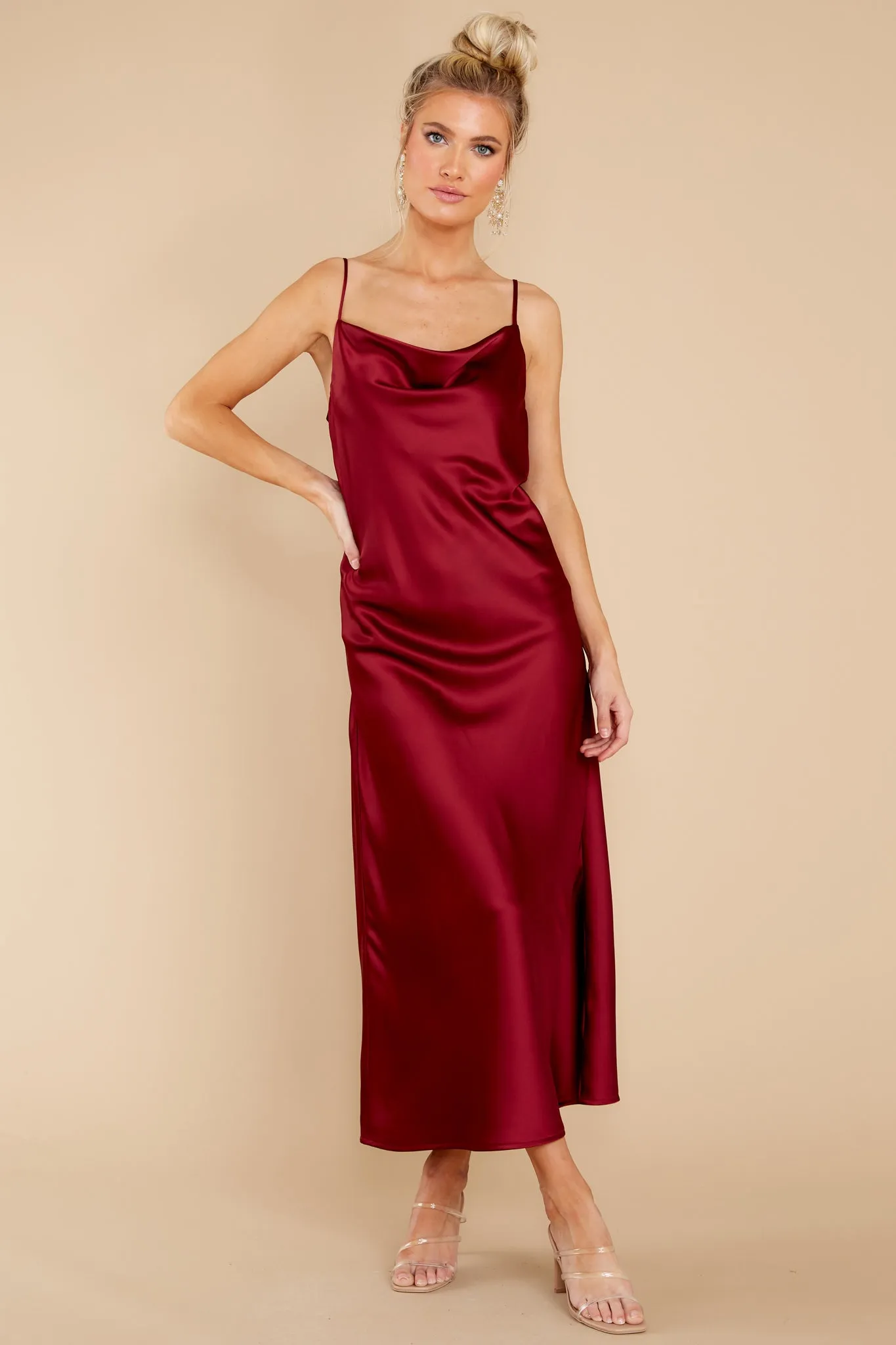 Dash Away All Burgundy Maxi Dress