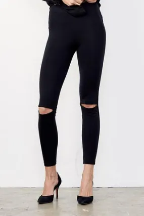 David Lerner - Split Knee Legging in Classic Black