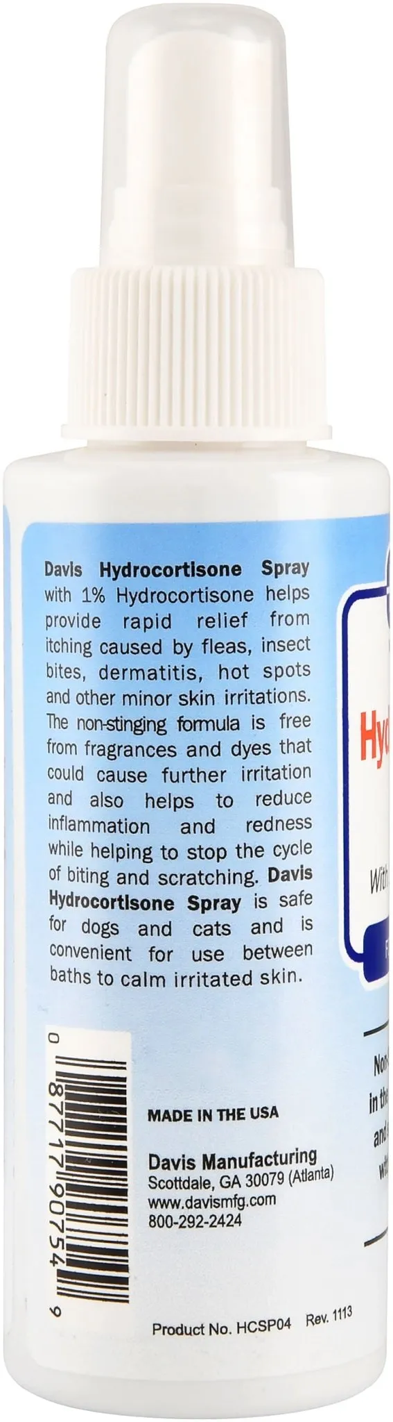 Davis Hydrocortisone Spray, 4oz