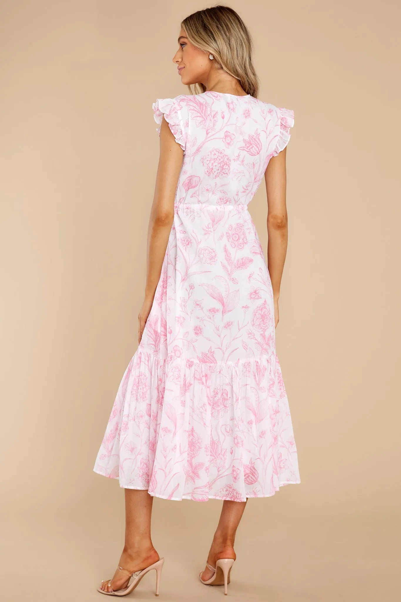 Delia Toile Pink Dress